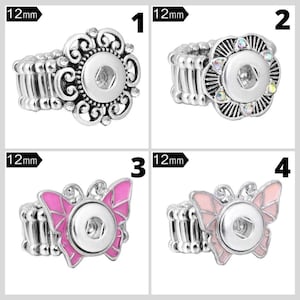 Item# 0003-0014-0041-0042--- 12mm Elastic Rings for Snap Jewelry