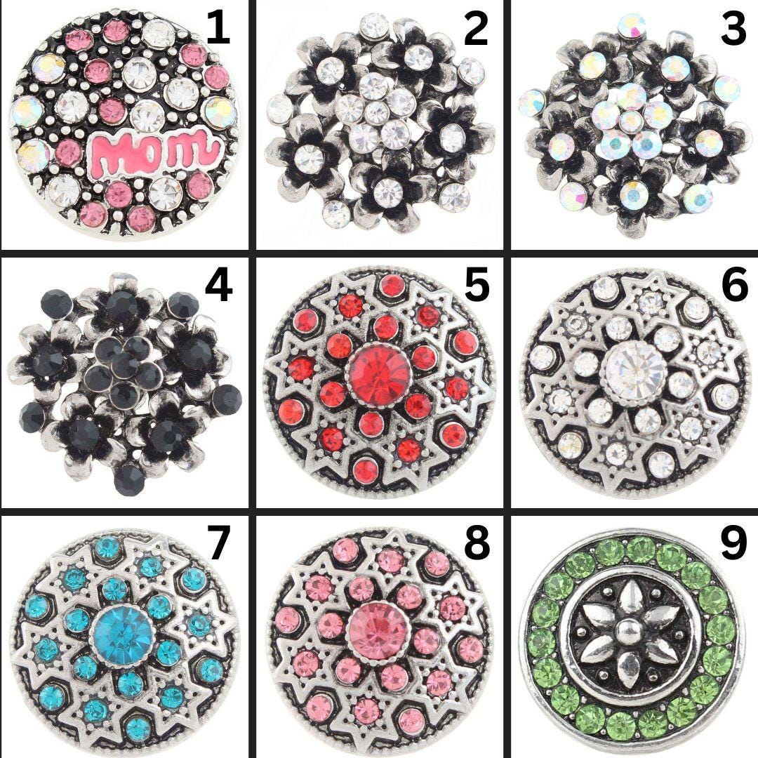 18mm/20mm Rhinestone Snaps for Snap Jewelry - Item# 1222-1397-1400-1403 ...