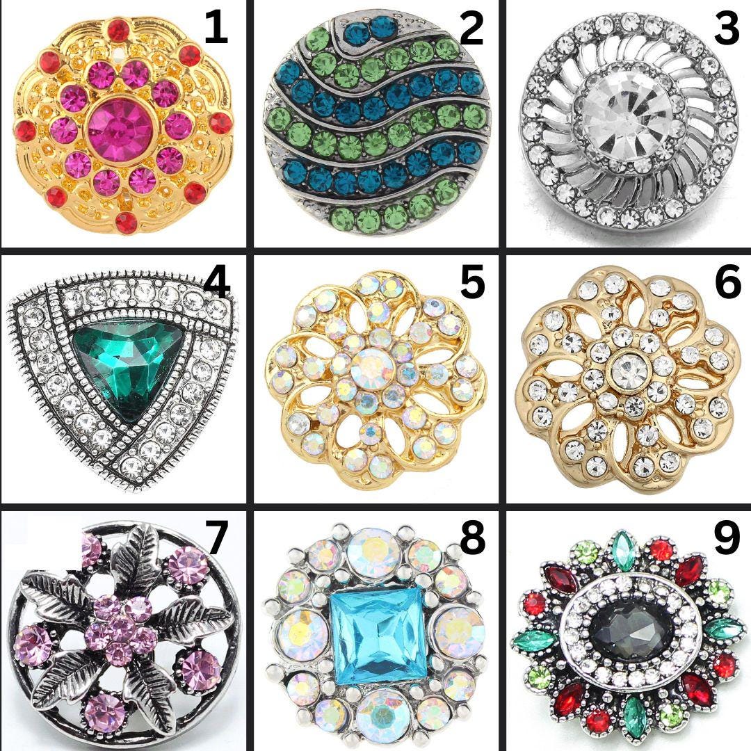 18mm/20mm Rhinestone Snaps for Snap Jewelry - Item# 8306-8307-8312-8317 ...