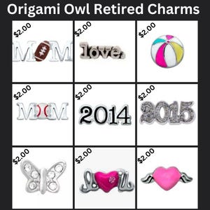 Origami Owl Retired Floating Charms (FREE Shipping Coupon Code in Description)