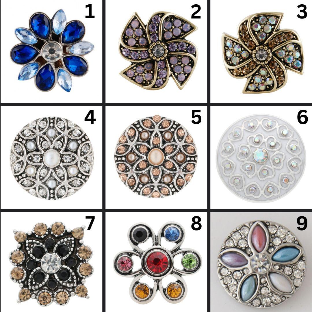 18mm/20mm Rhinestone Snaps for Snap Jewelry - Item# 7679-7670-7671-7707 ...