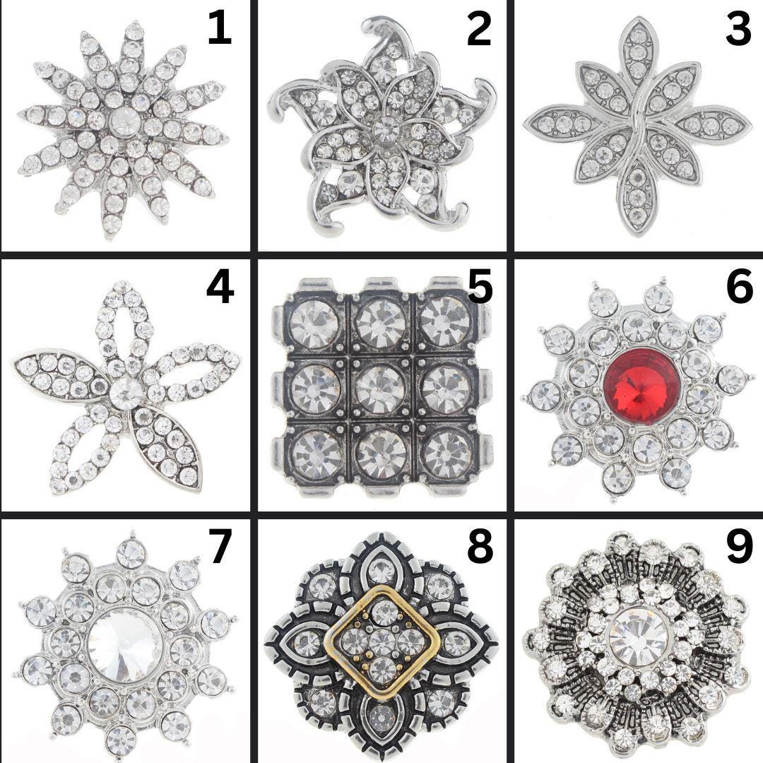 18mm/20mm Rhinestone Snaps for Snap Jewelry - Item# 0511-0506-0518-0340 ...