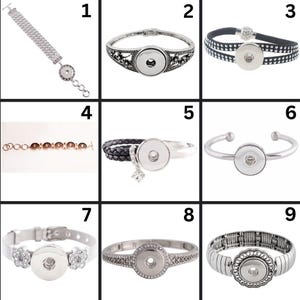 18mm/20mm Snap Bracelets for Snap Jewelry - Item# 0942-0734-8591-0353-0605-0664-0698-0723-0754