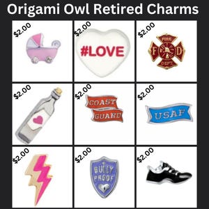 Origami Owl Retired Floating Charms (FREE Shipping Coupon Code in Description)
