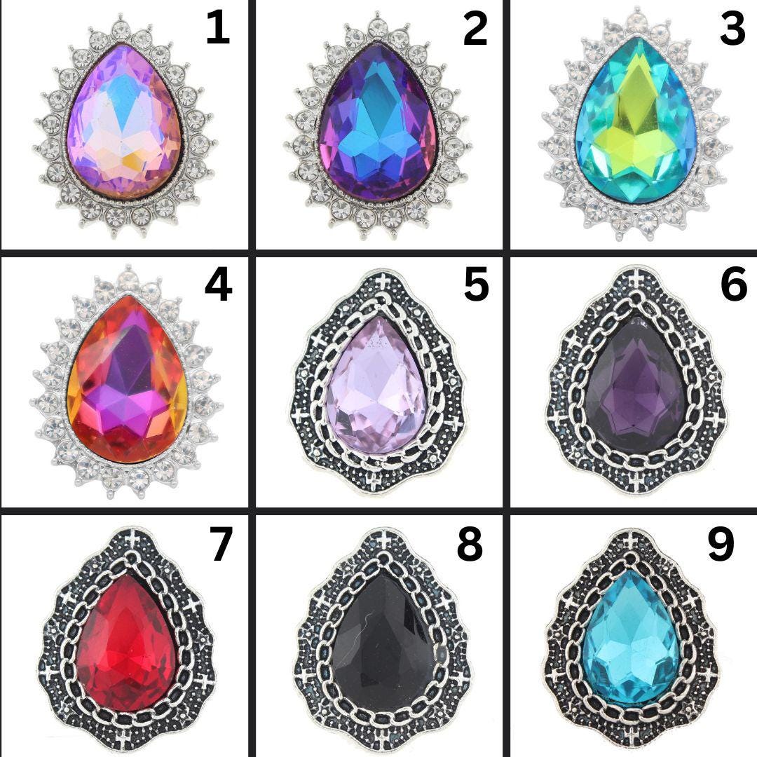 18mm/20mm Teardrop Snaps for Snap Jewelry - Item# 6078-6079-6894-6896 ...