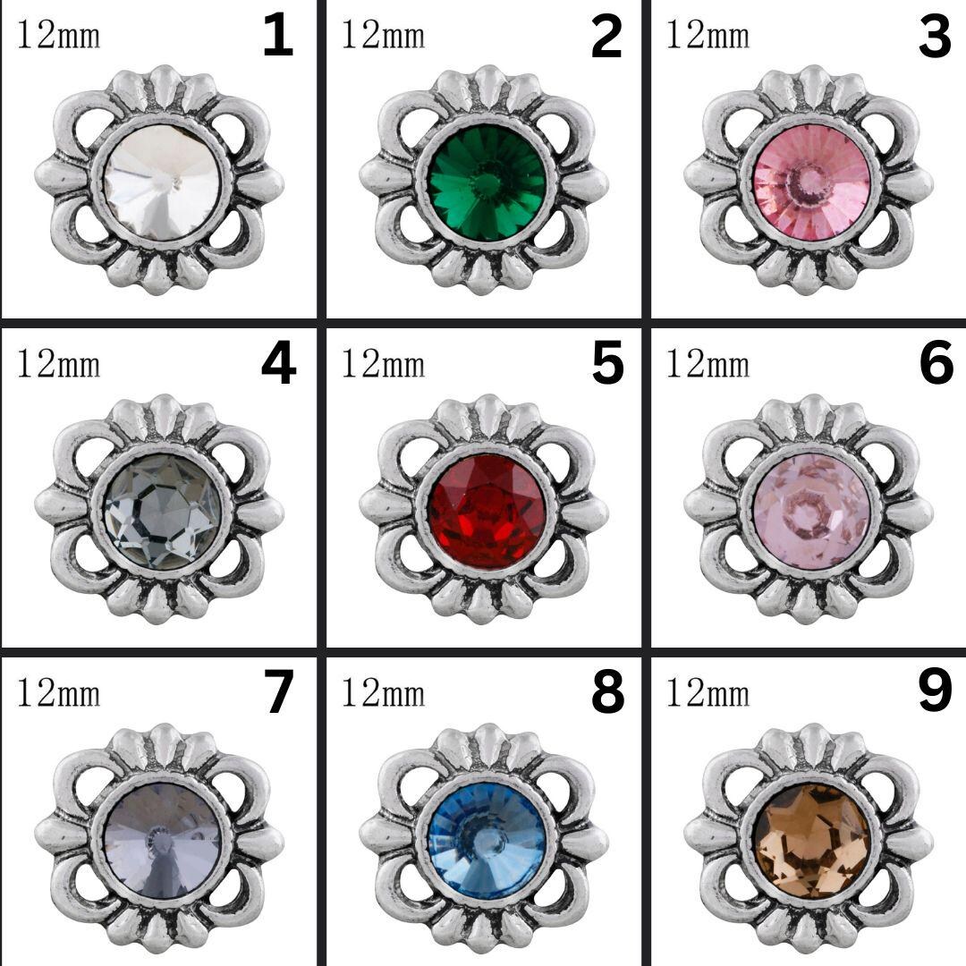 12mm Rhinestone Snaps Jewelry Snap - Item# 6295-6296-6297-6298-6299 ...