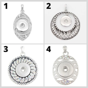 18mm/20mm Metal Pendants for Snap Jewelry (No Chain) - Item# 0304-0438-4039-7561