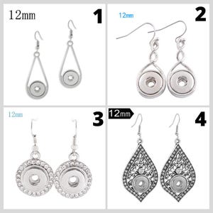 12mm Snap Jewelry Earrings - Item# 1217-0976-0918-0022