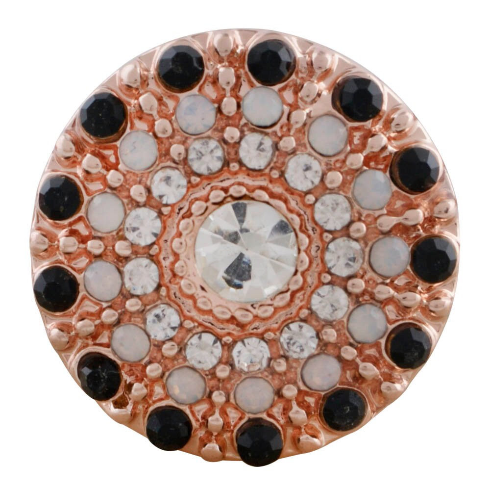 18mm/20mm Rose Gold 3-layer Rhinestone Snaps - Item# 7566-7567-7568 ...
