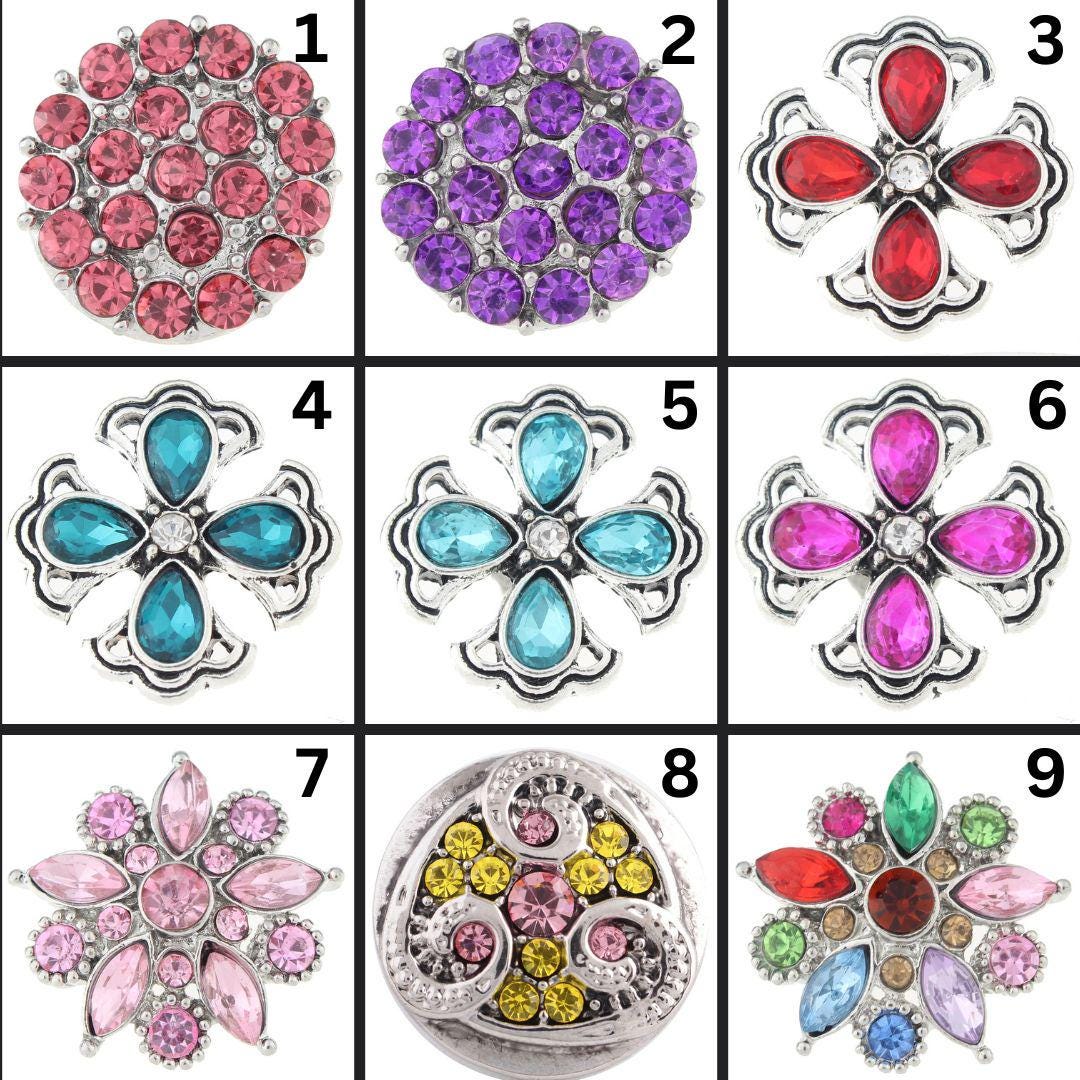 18mm/20mm Rhinestone Snaps for Snap Jewelry - Item# 5568-5569-5632-5633 ...
