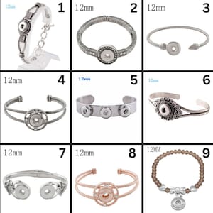 12mm Bracelets for Snap Jewelry - Item# 0902-1209-1192-1193-0701-0901-1168-1197-1274
