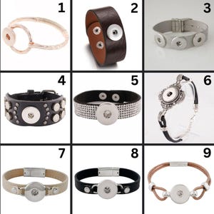 18mm/20mm  Snap Jewelry Bracelets - Item# 0033-0100-0180-0237-0240-0242-0267-0266-0269