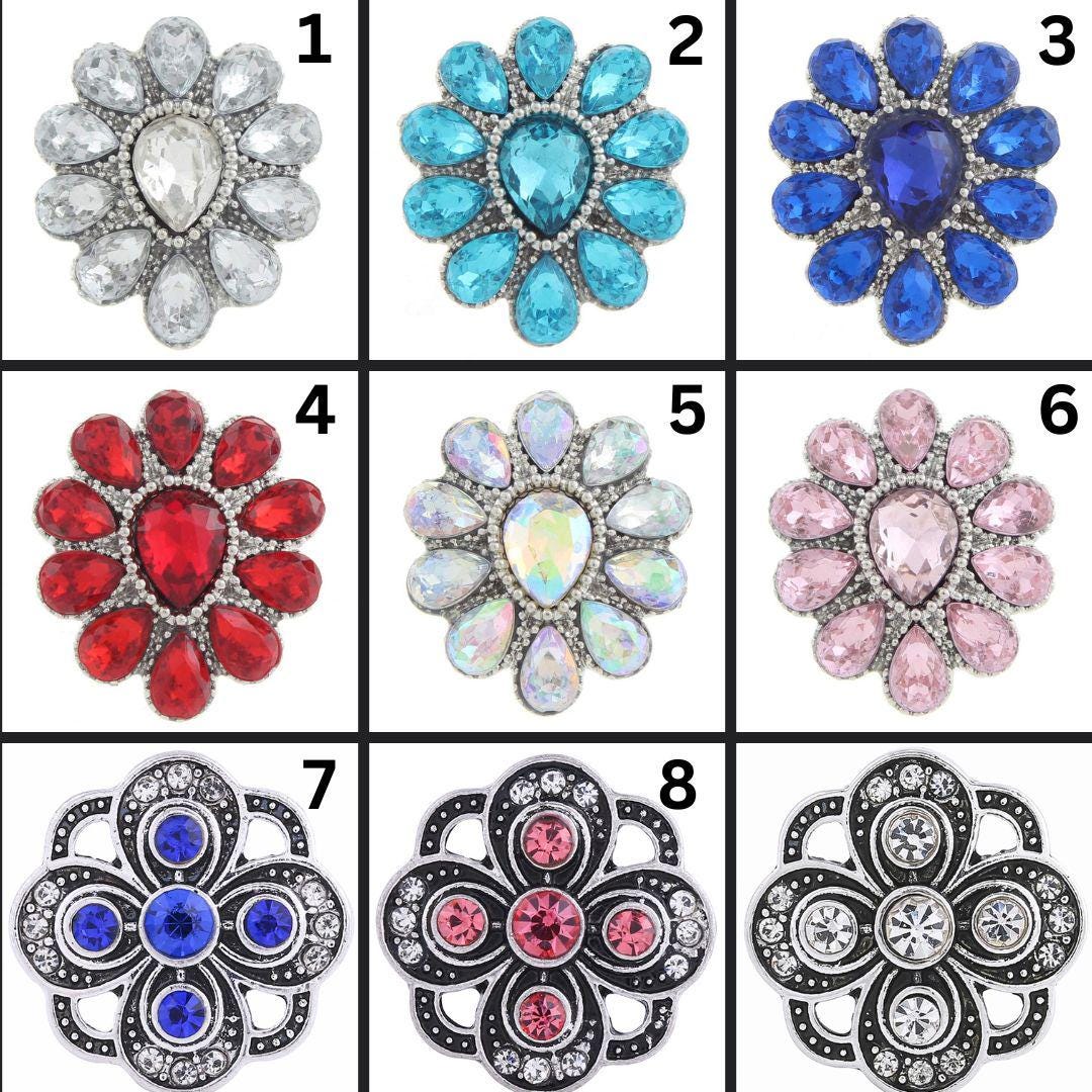 18mm/20mm Rhinestone Snaps for Snap Jewelry - Item# 6055-6056-6057-6058 ...