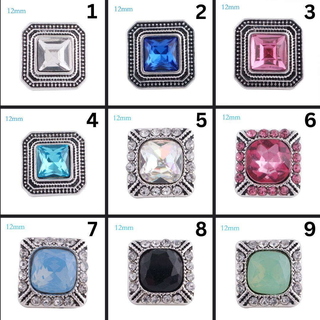 12mm Rhinestone Snaps for Jewelry Snap - Item# 6147-6148-6149-6150-6154 ...