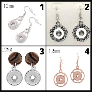 12mm Snap Jewelry Earrings - Item# 1122-0360-1243-1166