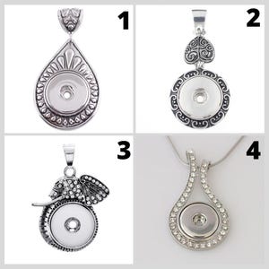 18mm/20mm Pendants (NO CHAIN) for Snap Jewelry - Item# 0357-7632-8056-3320