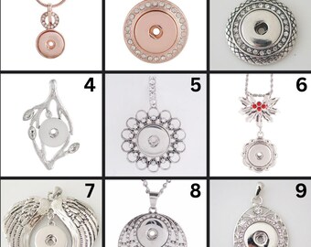 18mm/20mm Snap Pendants for Snap Jewelry - Item# 1032-0387-0138-0381-0356-0349-0235-0963-0122