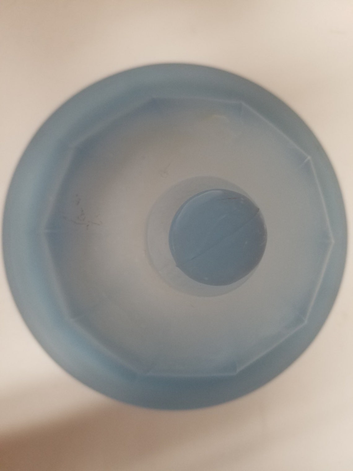 Blue Frosted Glass Jar with Lid Etsy