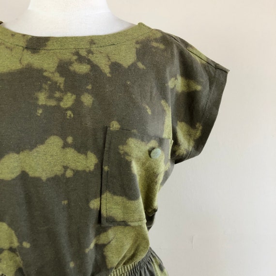 vintage army green tie dye jumpsuit | coverall ro… - image 3