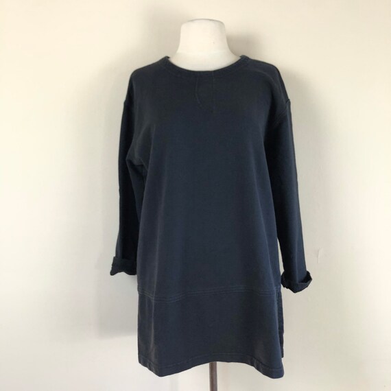 vintage 90s minimal tunic sweatshirt | soft jerse… - image 2