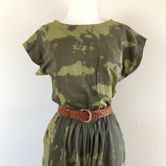 vintage army green tie dye jumpsuit | coverall ro… - image 5