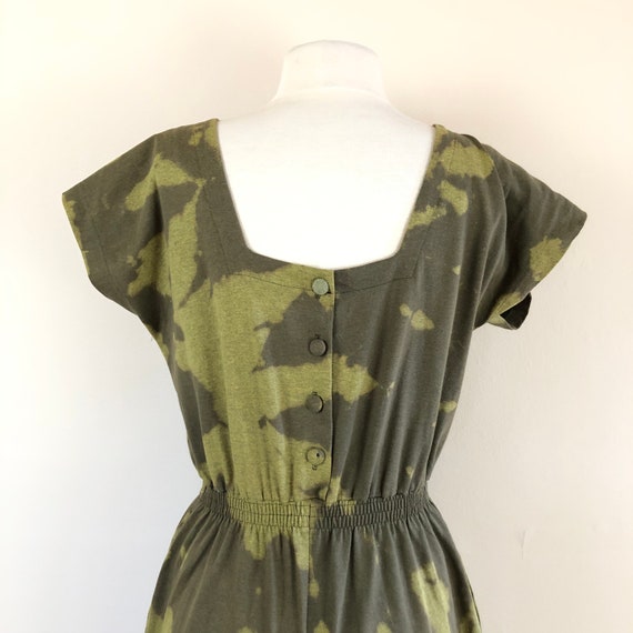vintage army green tie dye jumpsuit | coverall ro… - image 4