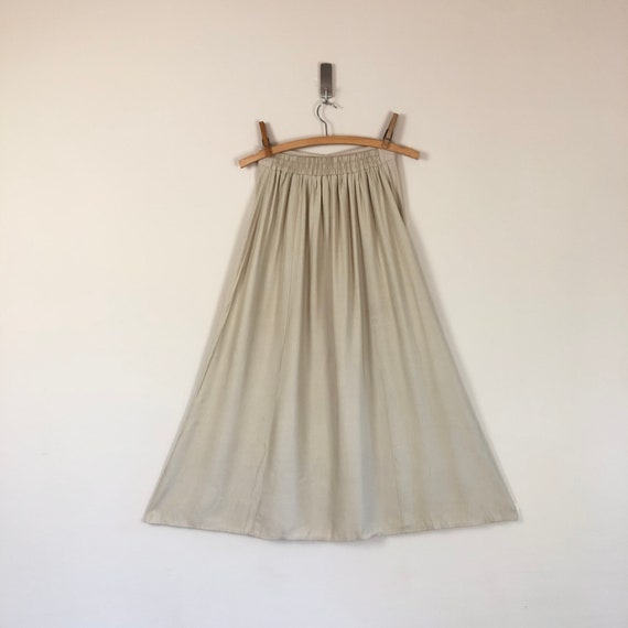 vintage 90s buttermilk button front skirt | minim… - image 7