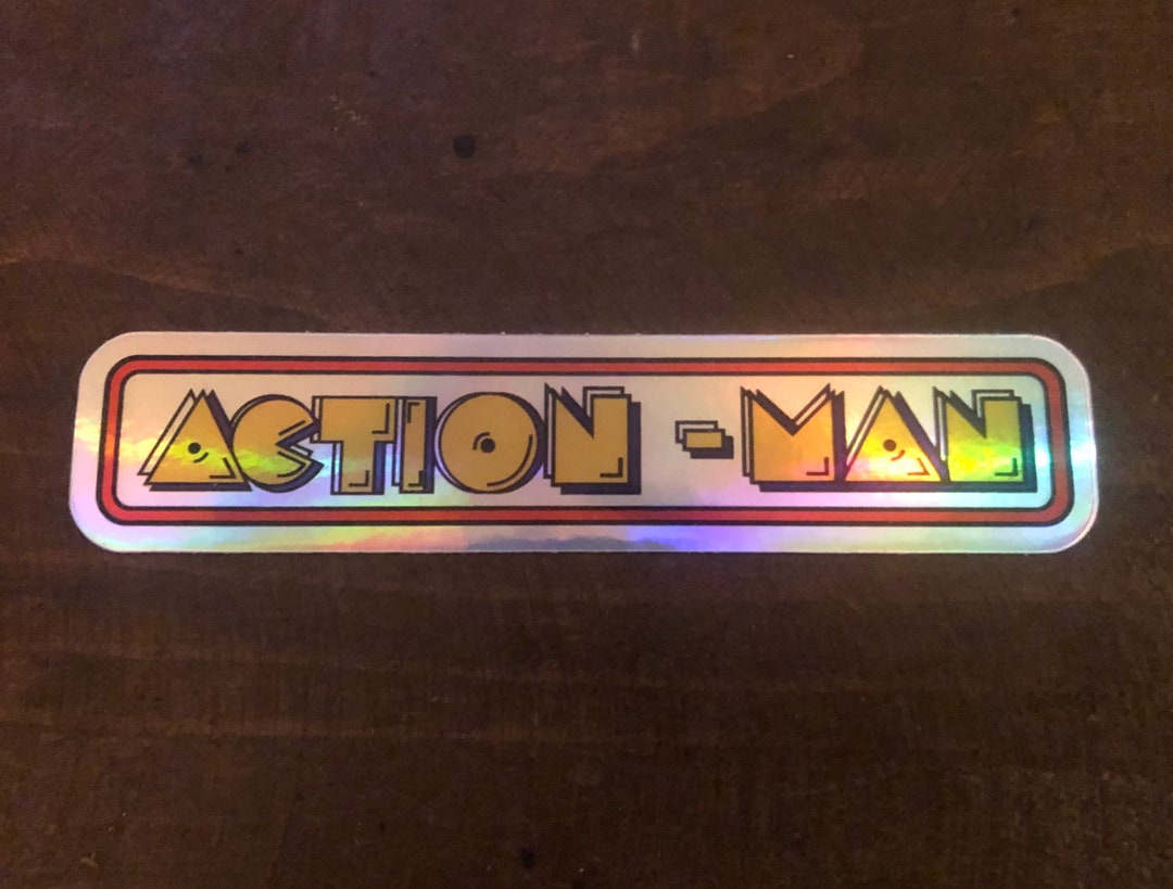 Action Man Foil Sticker - Etsy
