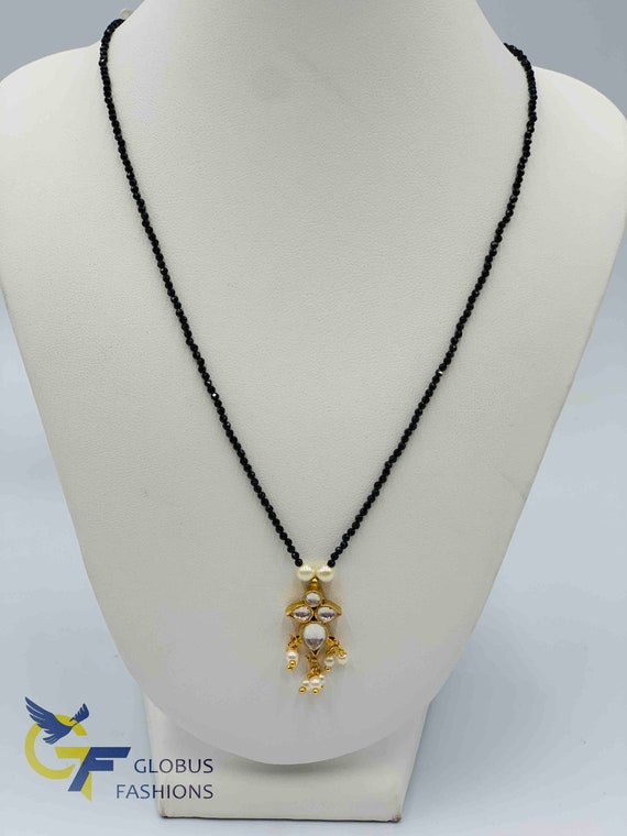 Black beads chain with cheap pendant