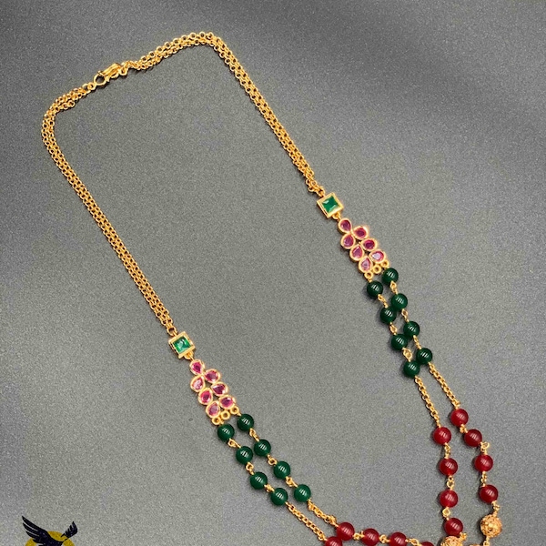 Beads Chain/ Multicolor Stones Beads/ Traditional Beads Chain/ Semi Precious Beads Chain