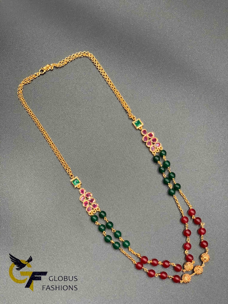 Beads Chain/ Multicolor Stones Beads/ Traditional Beads Chain/ Etsy