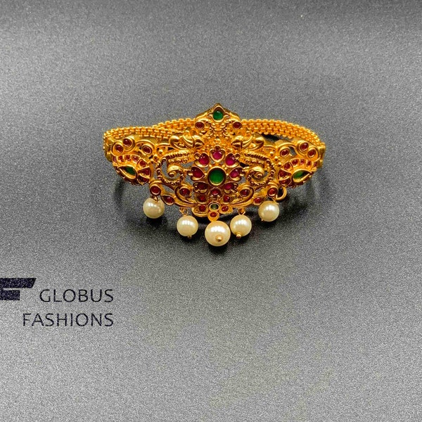 Peacock Design Armlet/ Vanki/ Aravanki/ Chain Type Vanki/ Bajubund/ Antique Finish Vanki/ Matte Finish Vanki