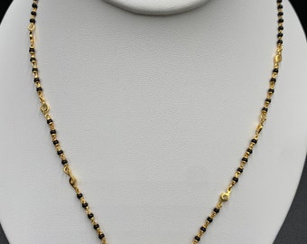 Black Beads Chain/ Mangalsutram/ Black Diamond Beads Chain/ Party Wear Chain/ Wedding Chain/ Stones Pendant