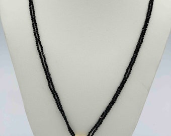 Uncut CZ Stones Pendant/ Black Beads Chain/ Mangalsutram/ Black Diamond Beads Chain/ Party Wear Chain/ Wedding Chain