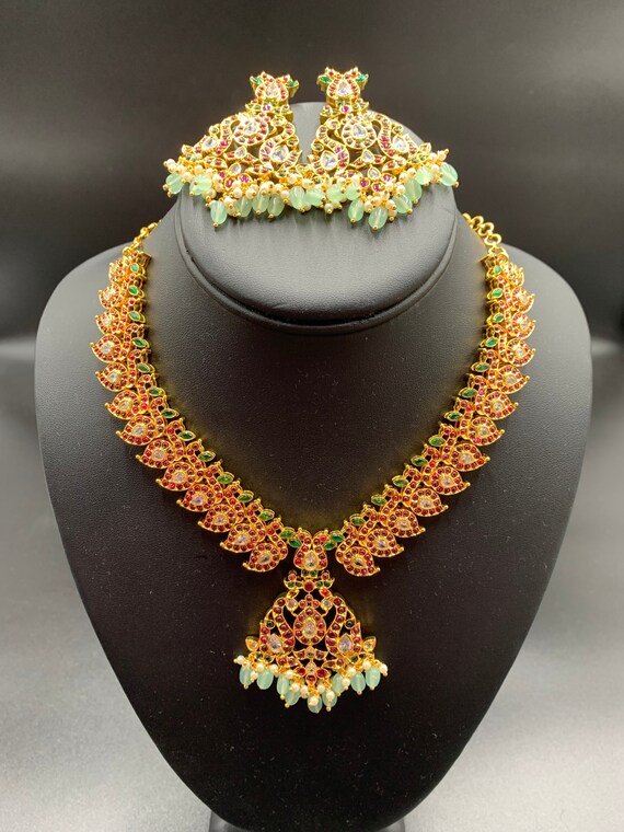 Ruby Necklace/ Party Wear Necklace/ - Etsy