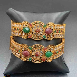 Kundan Stones Bangles/ Bollywood Bangles/ Kada Bangles/ Screw Type Bangles/ Party Wear Bangles/ Wedding Bangles/ Traditional Bangles image 1