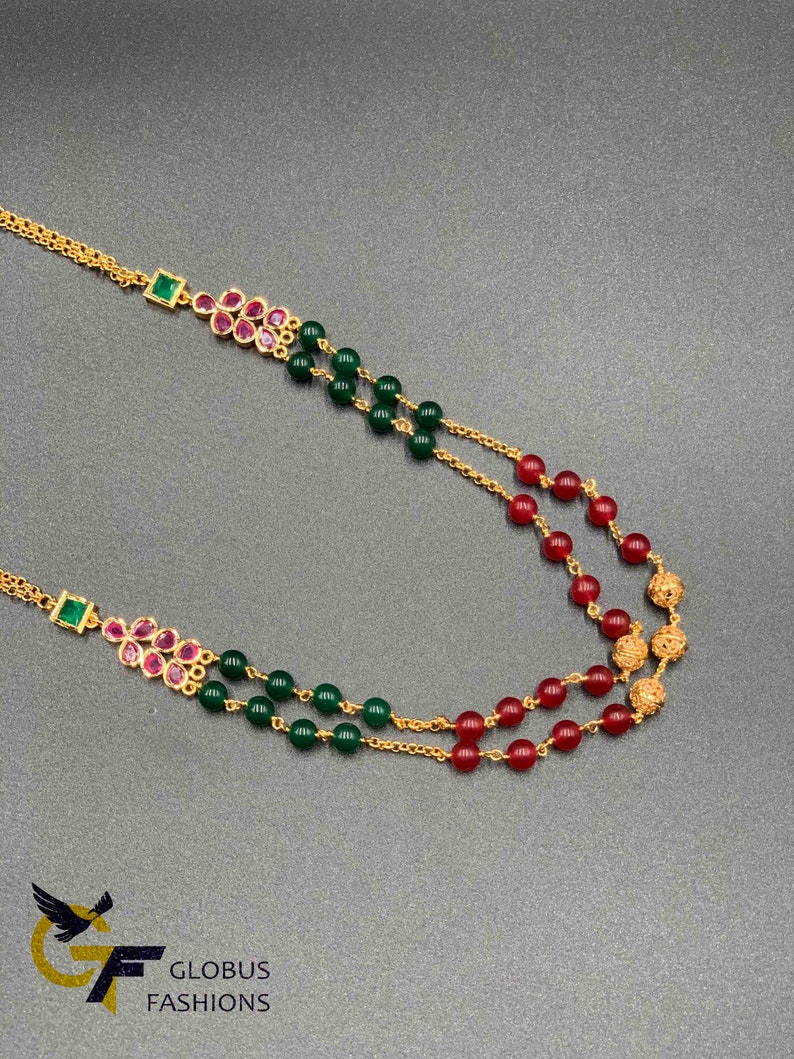 Beads Chain/ Multicolor Stones Beads/ Traditional Beads Chain/ Etsy