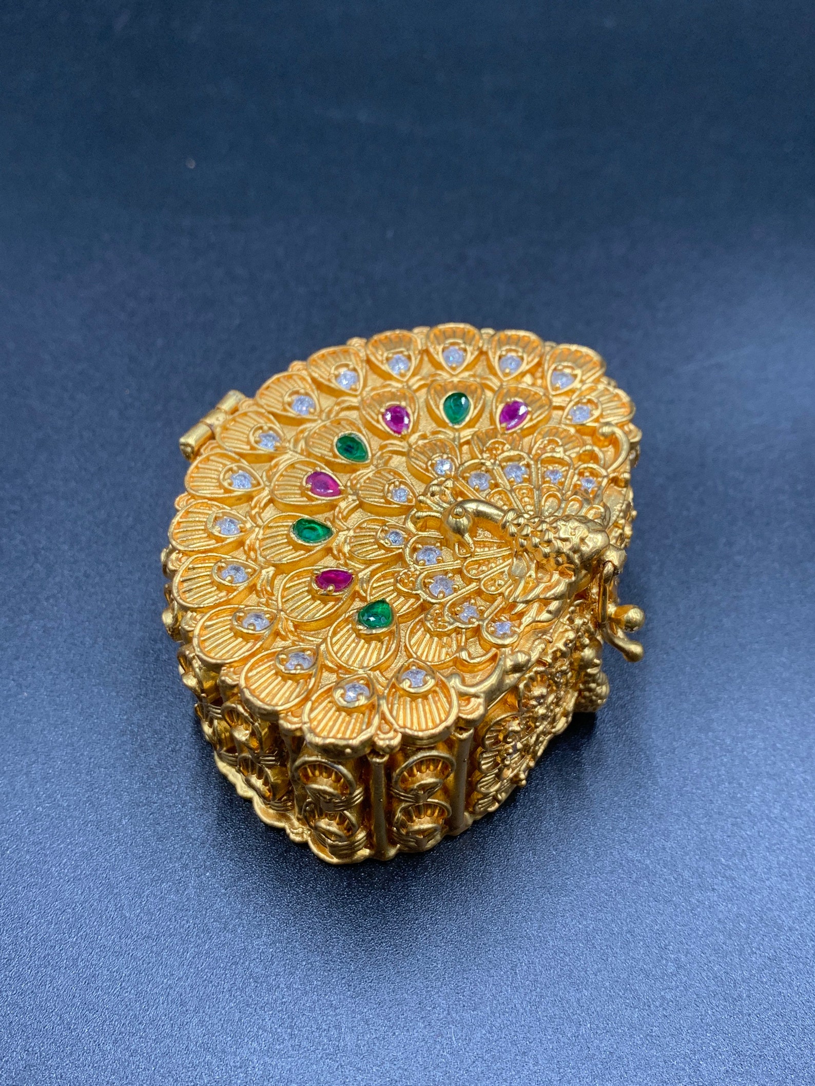Peacock Design Kumkum Box/ Stones Box/ Wedding Gift/ Gifting Etsy