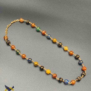 Beads Chain/ Simple Necklace/ Multicolor Beads Chain/ Classic Necklace