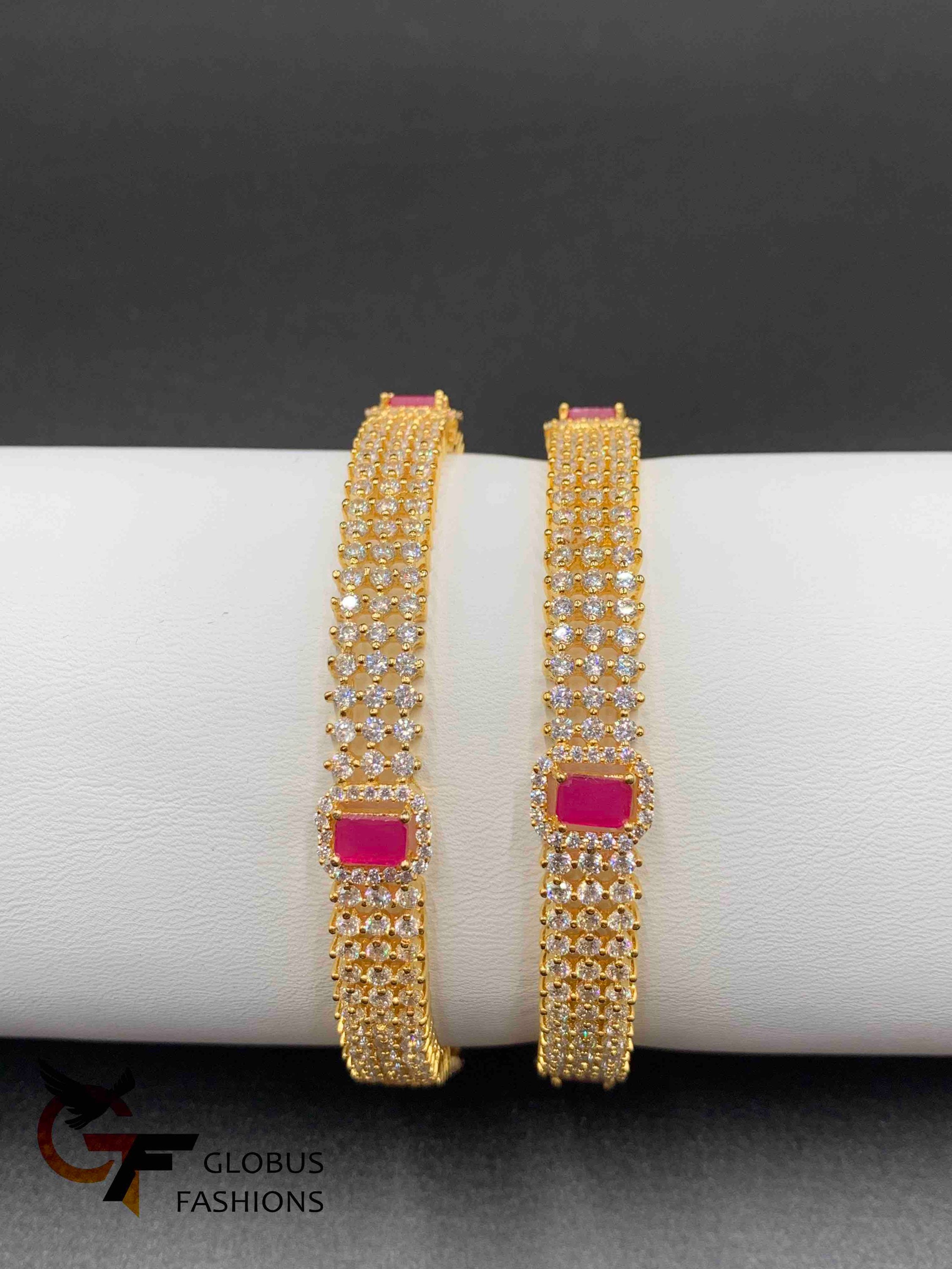 Cz stone bangles sale