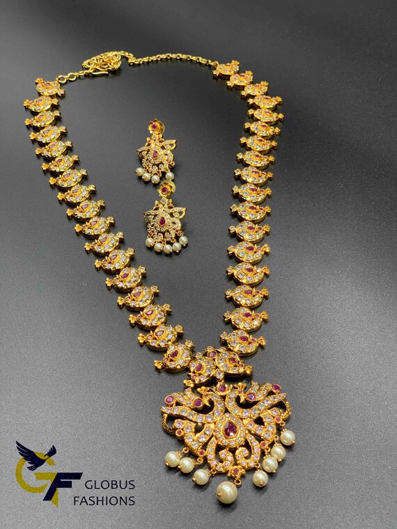 Peacock design necklace sale