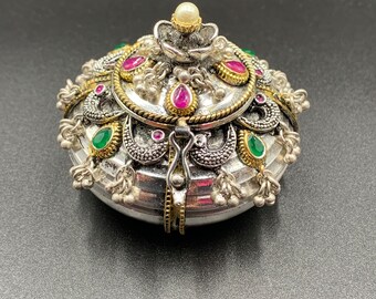 Kumkum Box/ Ring Box/ Gift Box/ Stones Box/ Puja Box/ Silver Box/ German Silver Box/ Traditional Kumkum Box