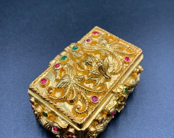 Kumkum Box/ Ring Box/ Puja Item/ Gold Box/ Wedding Gift/ Lakshmi Print Box/ Turmeric Box/ Sindoor Box