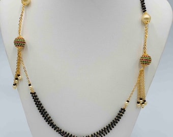 Black Beads Chain/ Mangalsutram/ Black Diamond Beads Chain/ Party Wear Chain/ Wedding Chain/ Traditional Chain