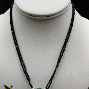 Multicolor Steine Anhänger / Black Diamond Beads Halskette / Party Wear Halskette / Mangalsutram / Black Beads Kette/ Hochzeitskette