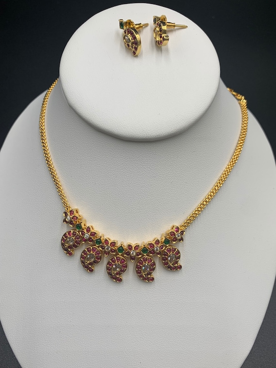 Mango design necklace best sale set