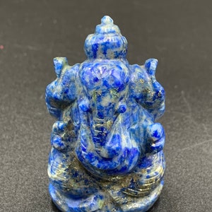 Lapis Lazuli Sphere/ Lapis Lazuli Crystal/ Crystal Healing/ Elephant God/ Puja Idol/ Lord Ganesha/ Ganapathy/ Vinayaka