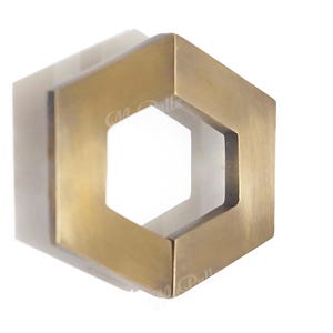 Hexagon Brass Cabinet & Dresser Pull – Modern Vintage Style