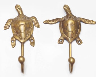 Solid Brass Turtle Wall Hook - Unique Decorative Strong wall Hook for Stylish Home Decor