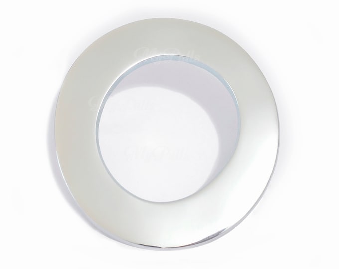 4.72" inches Solid Brass Round Pull Chrome Silver Cabinet Drawer Door Handle Pulls